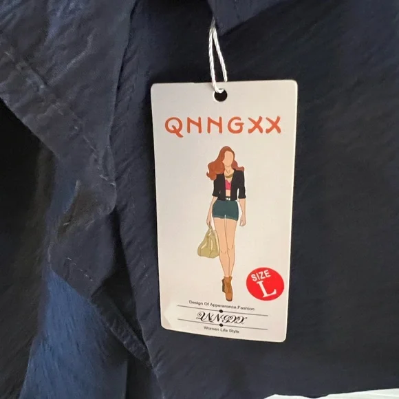 NWT Dark Blue Layered Mini Dress: Dance, Party, Holiday. Large. QNNGX - Picture 10 of 12